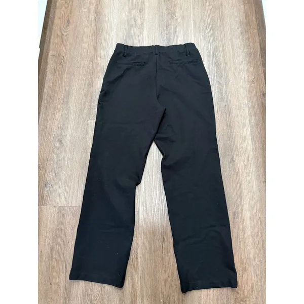 Quince Womens Ultra-Stretch Ponte Straight Leg Pants Black Large 29 Inseam - Image 2