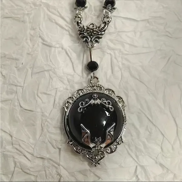 Gothic Bat Silver Plated‎ Pendant Necklace Faux Fashion Jewelry - Image 2