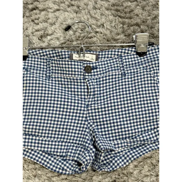 Vintage Y2K Abercrombie & Fitch Gingham Plaid Low Rise Micro Shorts Women Size 2 - Image 5