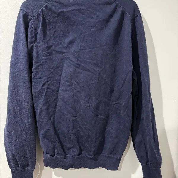 Brooks Brothers Sweater Mens L Dark Blue Long Sleeve Sweater Supima Cotton‎ V Q - Image 5