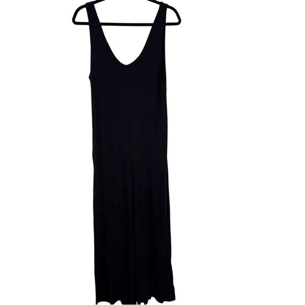 Free People Beach Black Wide Leg Jumpsuit Womens XS Casual Summer Lagenlook - Image 2