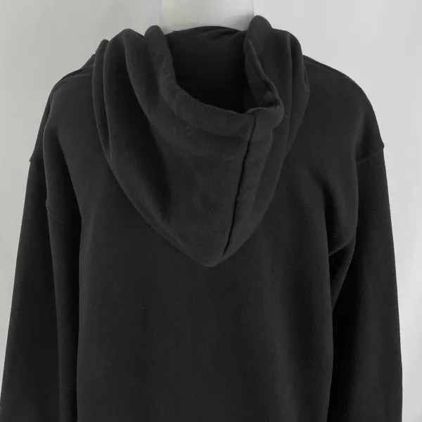Pretty Little Thing Solid Black Relaxed Fit Hoodie Sweatshirt Size Small - Image 11