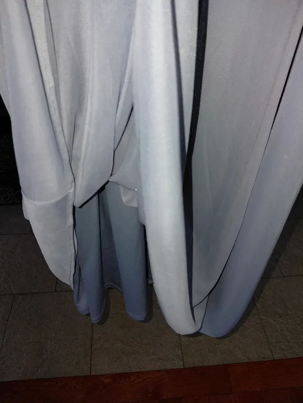 NWT Marina Silver/Grey Lace Chiffon Long Gown Size 6 | Elegant Wedding Guest - Image 16