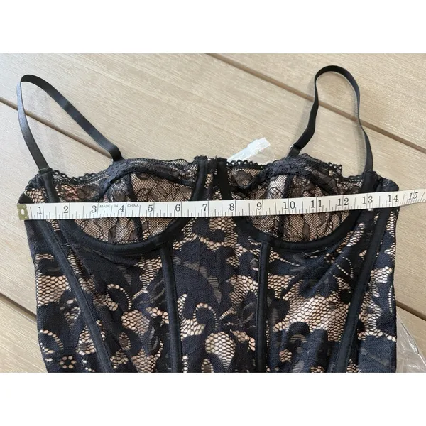 Unbranded Boned Corset‎ Top Shaping Outerwear Push Up Festival Lace Bustier Top - Image 4