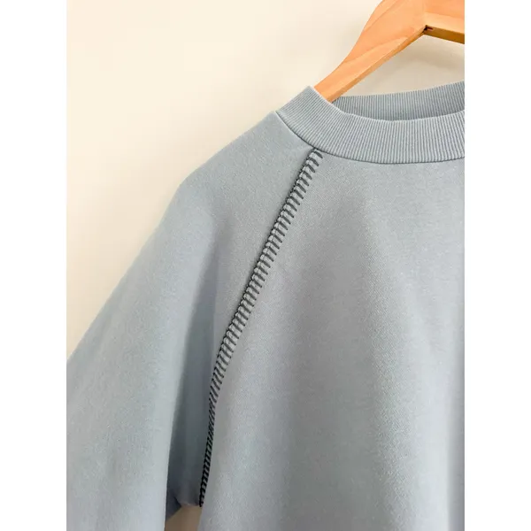 UGG | Classic Crewneck Whipstitch Sweatshirt in Blue | Sz M - Image 5