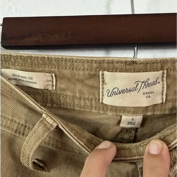 Universal Threads Women’s Sailor Wide Leg Jeans Size 4 Brown High Rise Stretch NW - Image 6