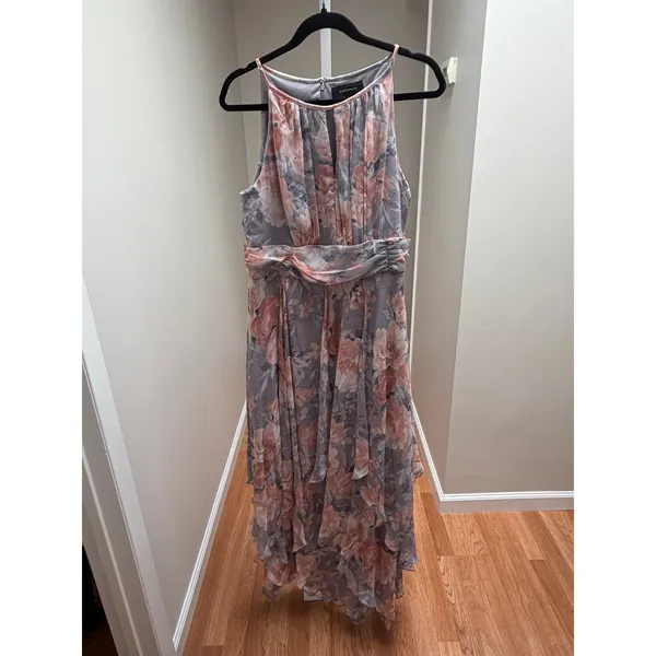 NEW R&M Richards 9218 Floral Long Dress Halter Maxi Dress Size 16 - Image 2