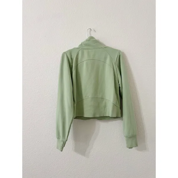 All in Motion Green Cropped Half Zip Pullover Sweatshirt Drawstring Size S - Image 3