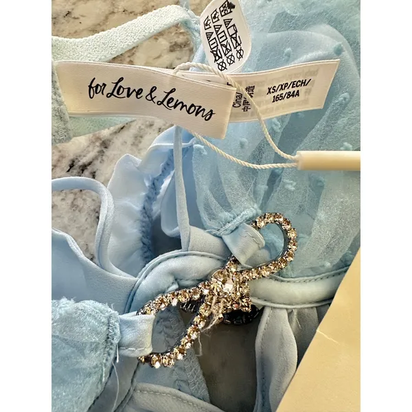 For Love & Lemons Izzy Slip Dress blue size XS - Image 7