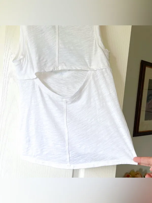 Free People Martine Surf Club Tank Graphic Slub Ivory‎ Combo XS NWT - Image 7