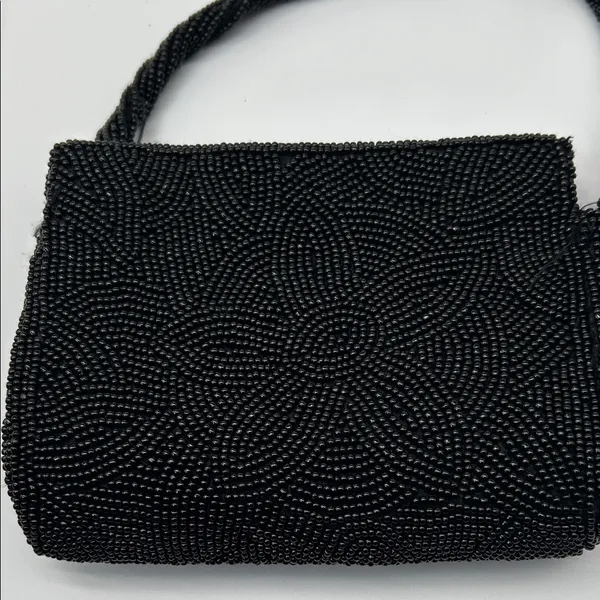 Bloomingdale's Elegant Black Beaded Wristlet - Image 3
