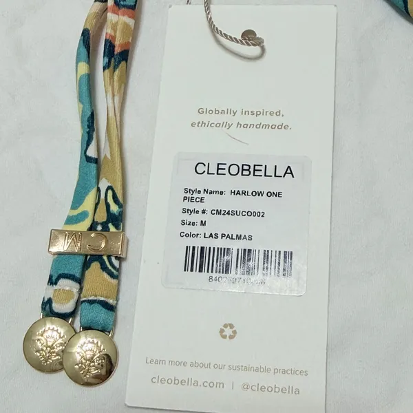 Cleobella Harlow One Piece Swimsuit Las‎ Palmas Paisley Ruffle Size Medium- NWT - Image 5
