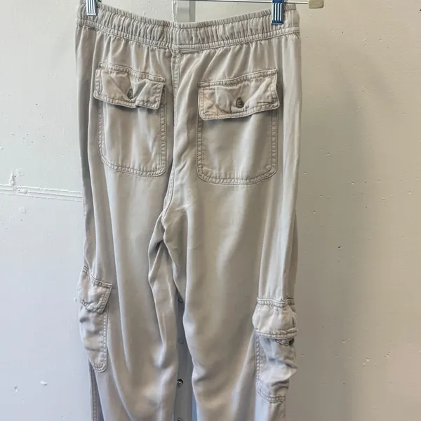 C&C California Women's Lyocell Cargo Jogger Pants Gray Small Utility Relaxed Fit - Image 5
