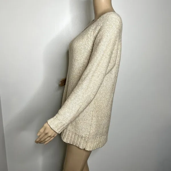 Ralph Lauren Beige Knitted Scoop Neck Sweater - Image 2
