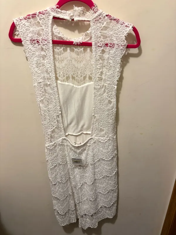 NWT intimately‎ Free People daydream lace minidress white size medium - Image 8