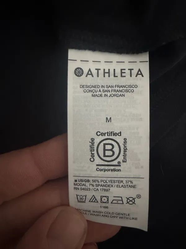 NWT Athleta Move With Ease Asym Tie Tank Black Athletic Yoga Size Medium - Image 9