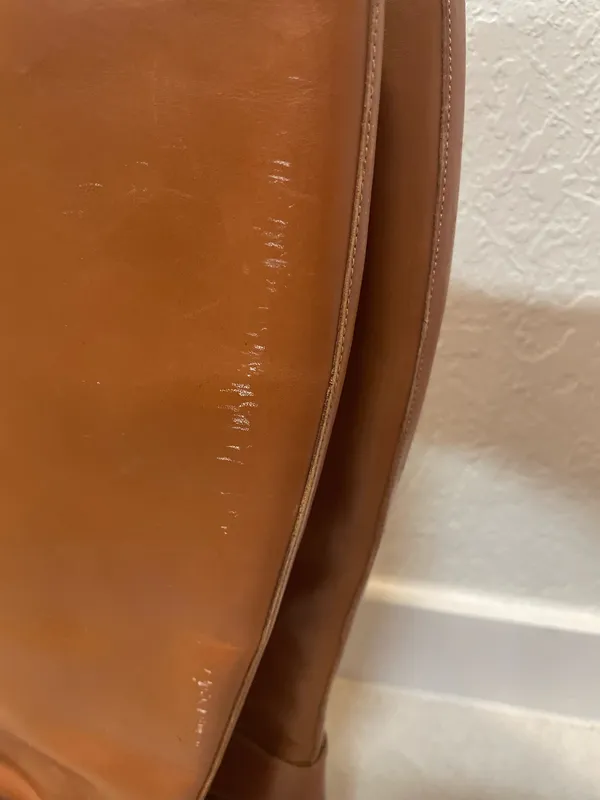 Light Brown Leather Knee High Boots Size 8.5 - Image 4