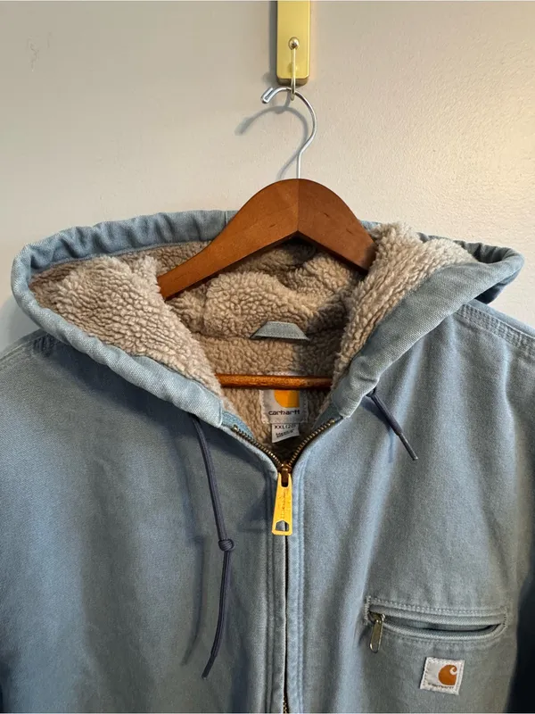 Carhartt WJ141 Sandstone Sierra Sherpa Lined Jacket Seaglass XXL 20 - Image 2