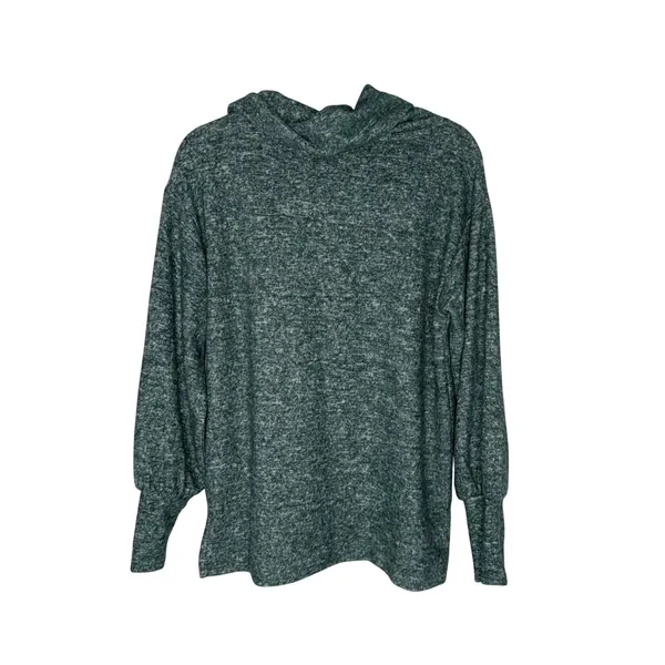 Maeve Cowl Neck Sweater‎ Womens Medium Green Excellent Marled Balloon Sleeve - Image 5