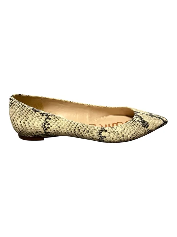 SAM EDELMAN Snakeskin-Print Pointed Toe Flats - Image 2