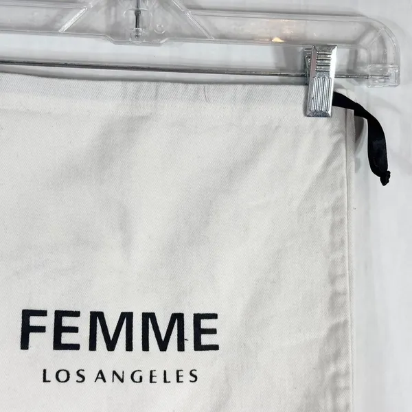 Authentic Femme Los Angeles Dust Bag Drawstring‎ White 12x11 Solid 442 - Image 3
