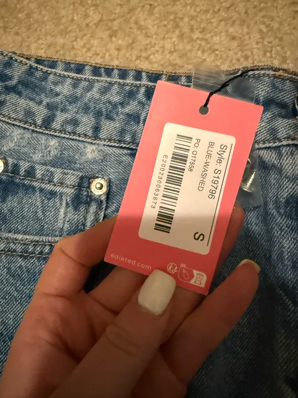 Edikted Jean Shorts Blue - Image 3