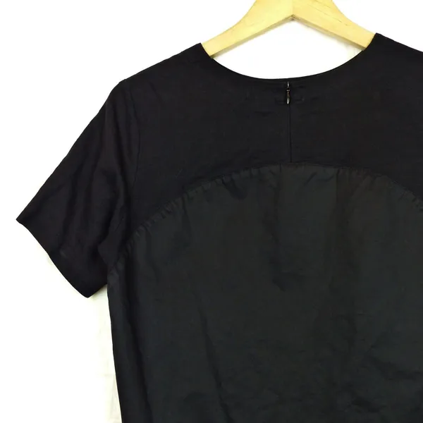 Alpha60 High Low Tunic Top Womens S Black Linen Cotton Lagenlook Minimalist Chic - Image 8