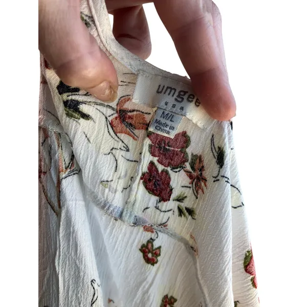 Umgee Floral Open-Front Kimono Cardigan Size M/L - Image 4