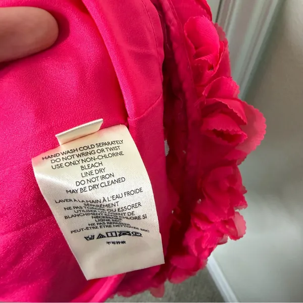 Anthropologie Pink Maeve Floral Appliqué Skirt Midi Womens‎ Size 2 - Image 9