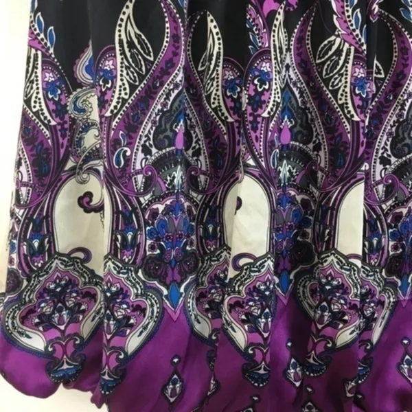 BEBE Silk Paisley Print Bubble Hem Strapless Dress‎ - Image 6