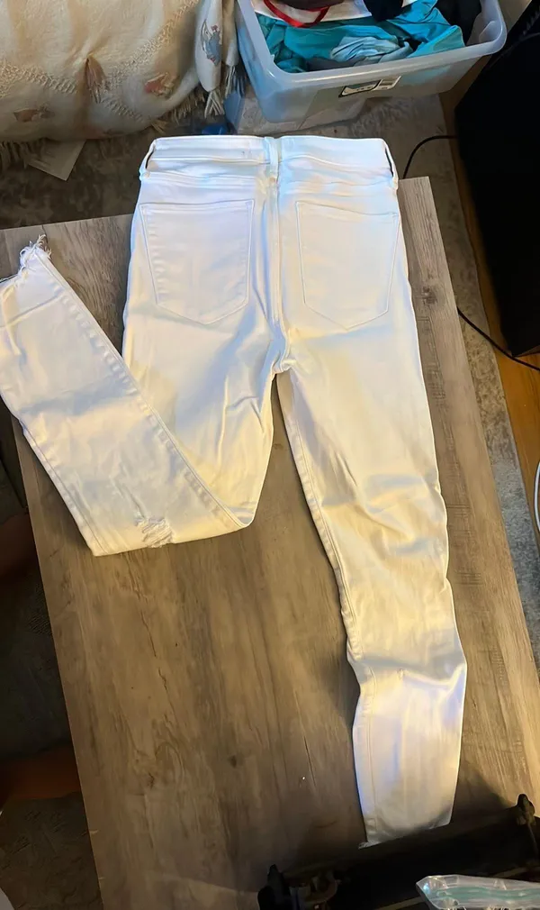 Jeans White Size 4 - Image 3