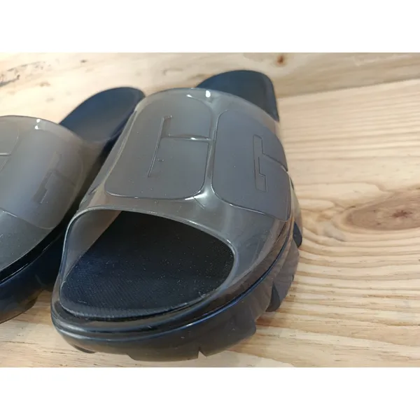 UGG Jella Clear Slide Sandals Black Transparent Chunky Lug Sole Women's US 8 - Image 7