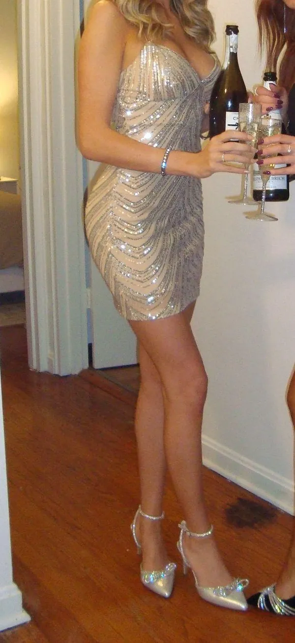 Windsor Sparkle Nude Dress - Image 4