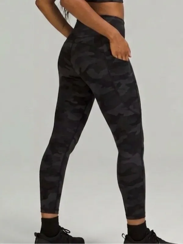 Lululemon Athletica Multi Gray Camo Women’s Fast Free High-Rise Leggings Size 2 - Image 2