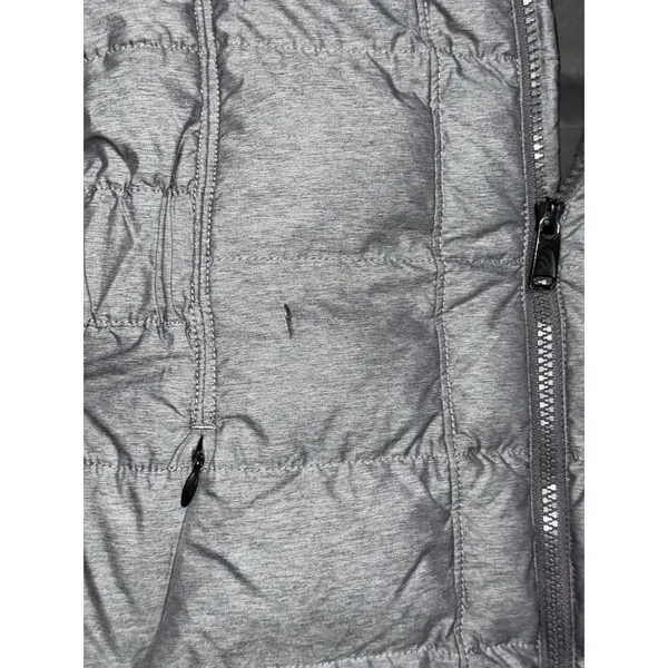 THE NORTH FACE Women's 550 Goose Down Hooded Zip Quilt Puffer Gray Coat Size S - Image 5