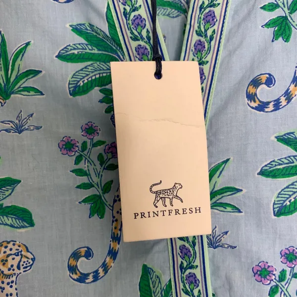 PrintFresh Brunch Dress in Leopard Mirage Organic Cotton Womens XS New - Image 13