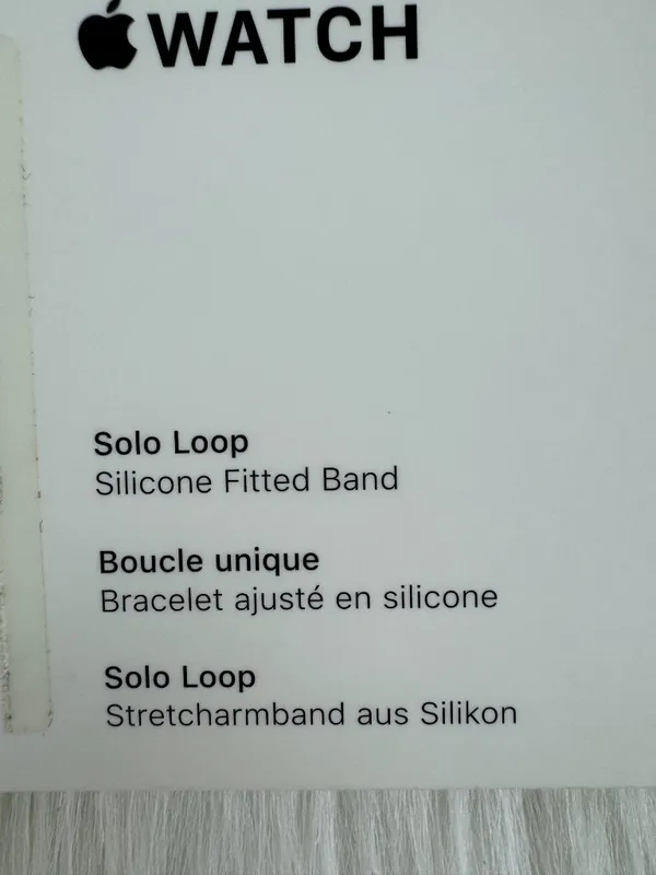 Used Apple Watch Chalk Pink Solo Loop Silicon Fitted Band Size 6 (45mm) - Image 7
