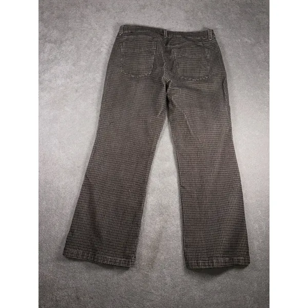 american eagle boot cut corduroy printed pants‎ stretch size 16 brown - Image 6