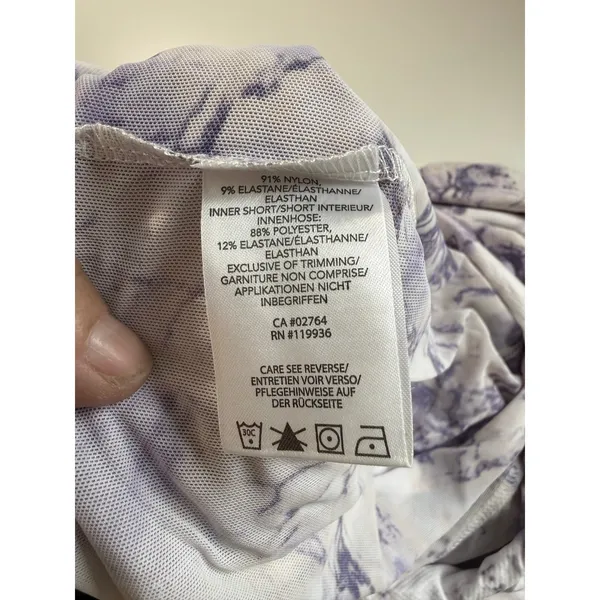 N'vo Layla‎ Skort Lavender Marble Print LivCool UPF 50 Golf Tennis Skirt Med NWT - Image 9
