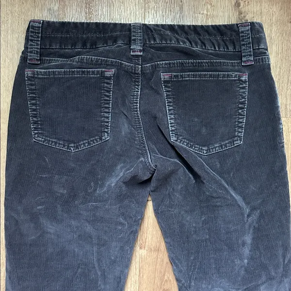 Vintage GAP Women's Y2K Dark Brown Ultra Low Rise Flare Corduroy‎ Pants Size 6 - Image 7