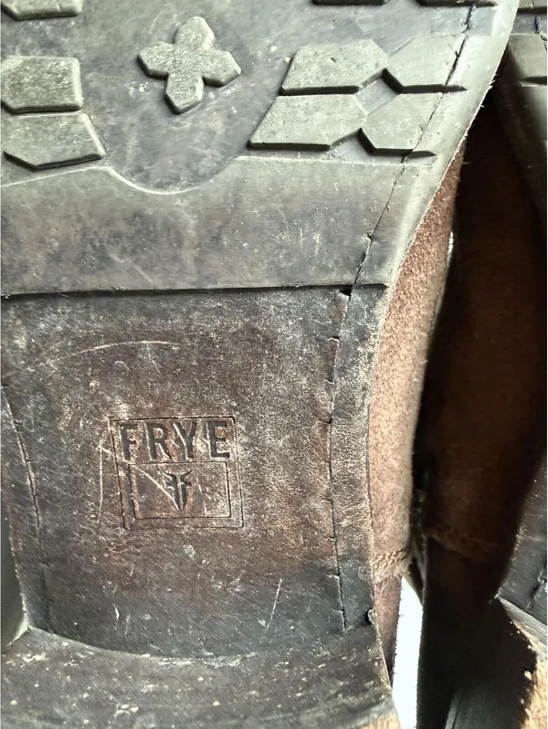 Frye Elena Brown Suede Riding Boots size 8B - Image 6