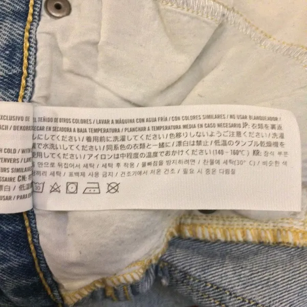 Abercrombie & Fitch a & f mom jeans distressed jeans size 4 raw hem button fly - Image 10