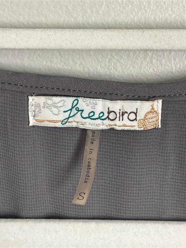 FREEBIRD Gray Sleeveless Racerback High-Low Dress Sz S - Image 7