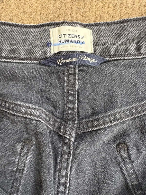 Citizens of Humanity Premium Vintage Daphne Crop Jeans Black Size 31 - Image 5