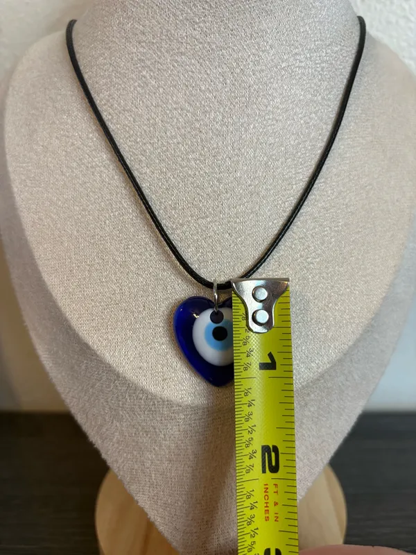Handmade Heart Evil Eye Necklace - Image 6
