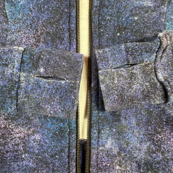 Lululemon Scuba Hoodie Full Zip Galaxy Cosmic Blue Purple Fleece Sz 8 Kangaroo - Image 12