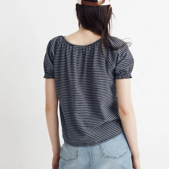 Madewell Texture And Thread Peasant Top In Stripe - Image 6