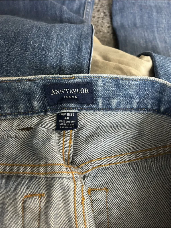 Ann Taylor Wide-Leg Jeans in Medium Blue Wash - Image 3