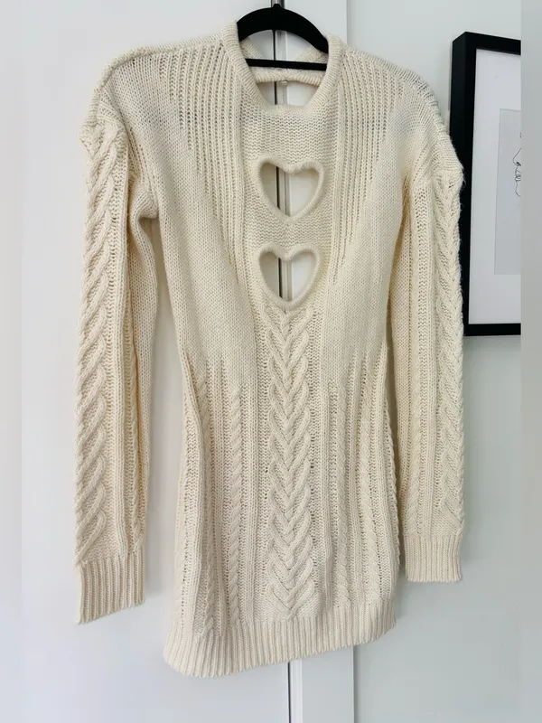 For Love & Lemons Vera Heart Cut Out Dress size Medium white/cream - Image 2