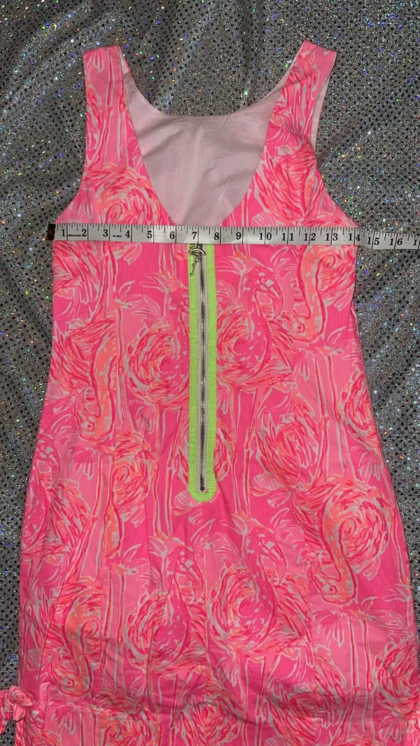 Lilly Pulitzer Dress Shift Mila Pink Flamingo - Image 6